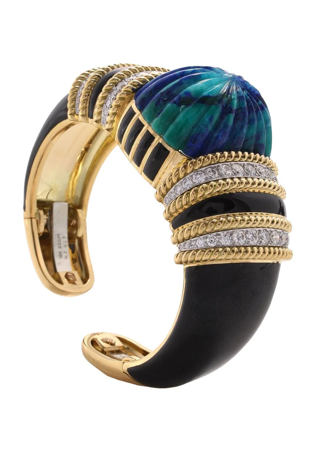 Diamond Azurmalachite Empire Cuff Bracelet - 1
