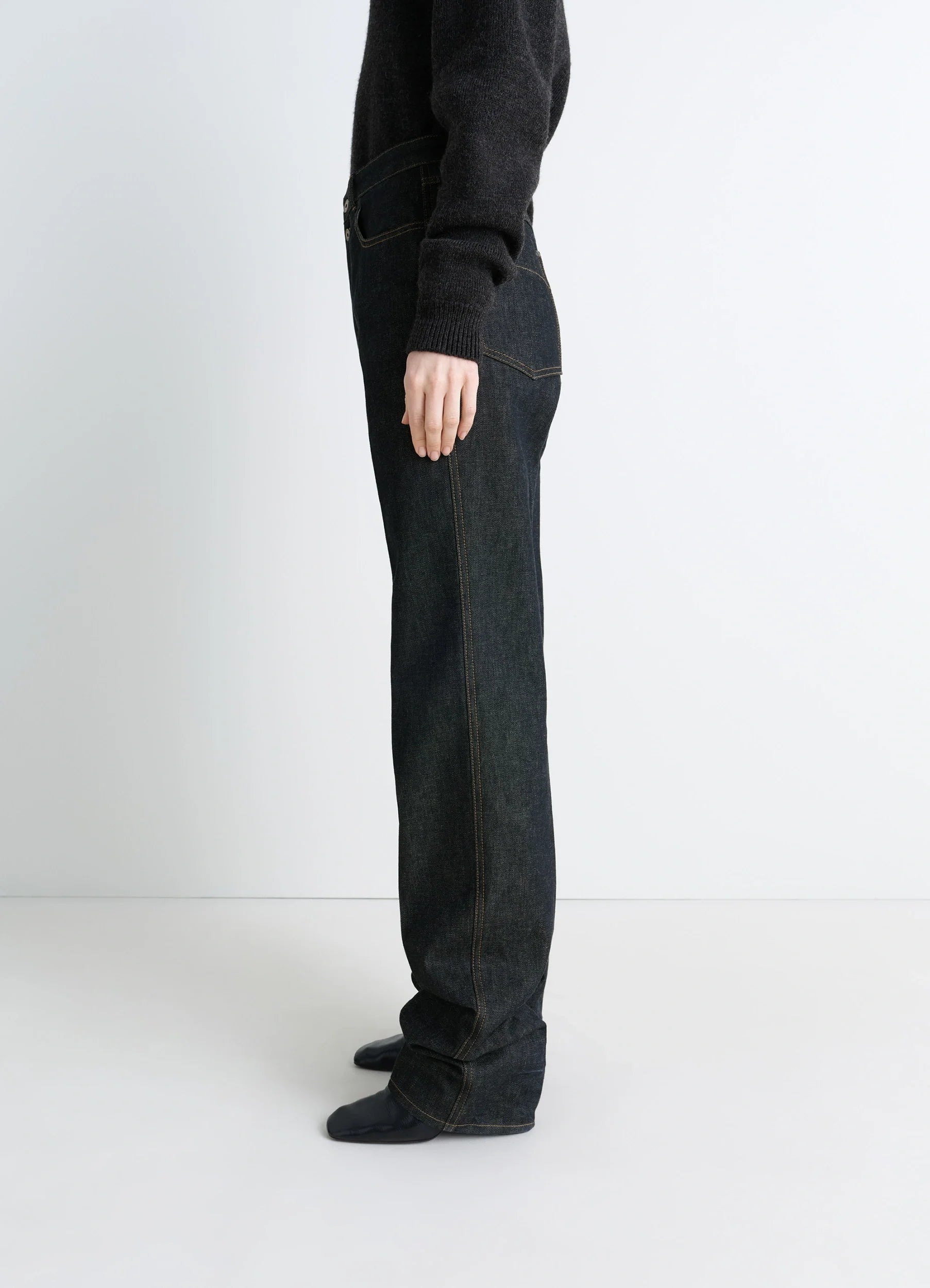 HIGH WAISTED STRAIGHT PANTS - 3