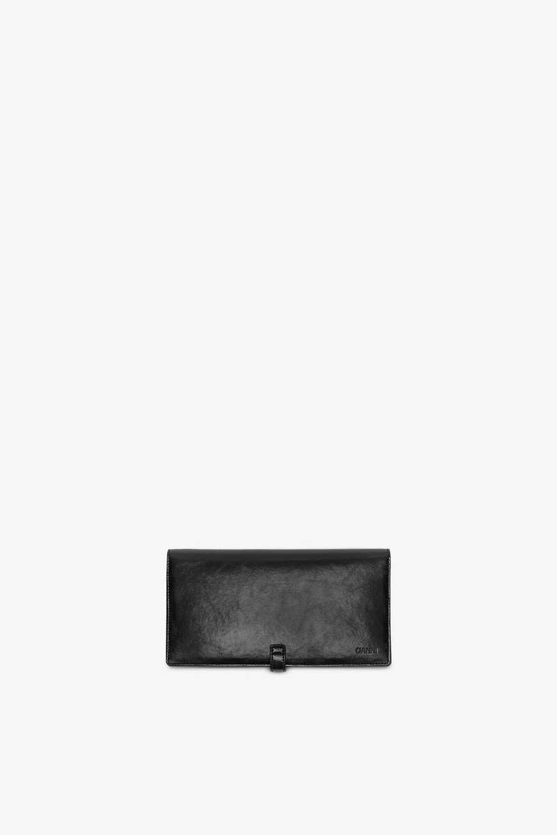 GANNI SUE SLIM LONG WALLET IN BLACK outlook