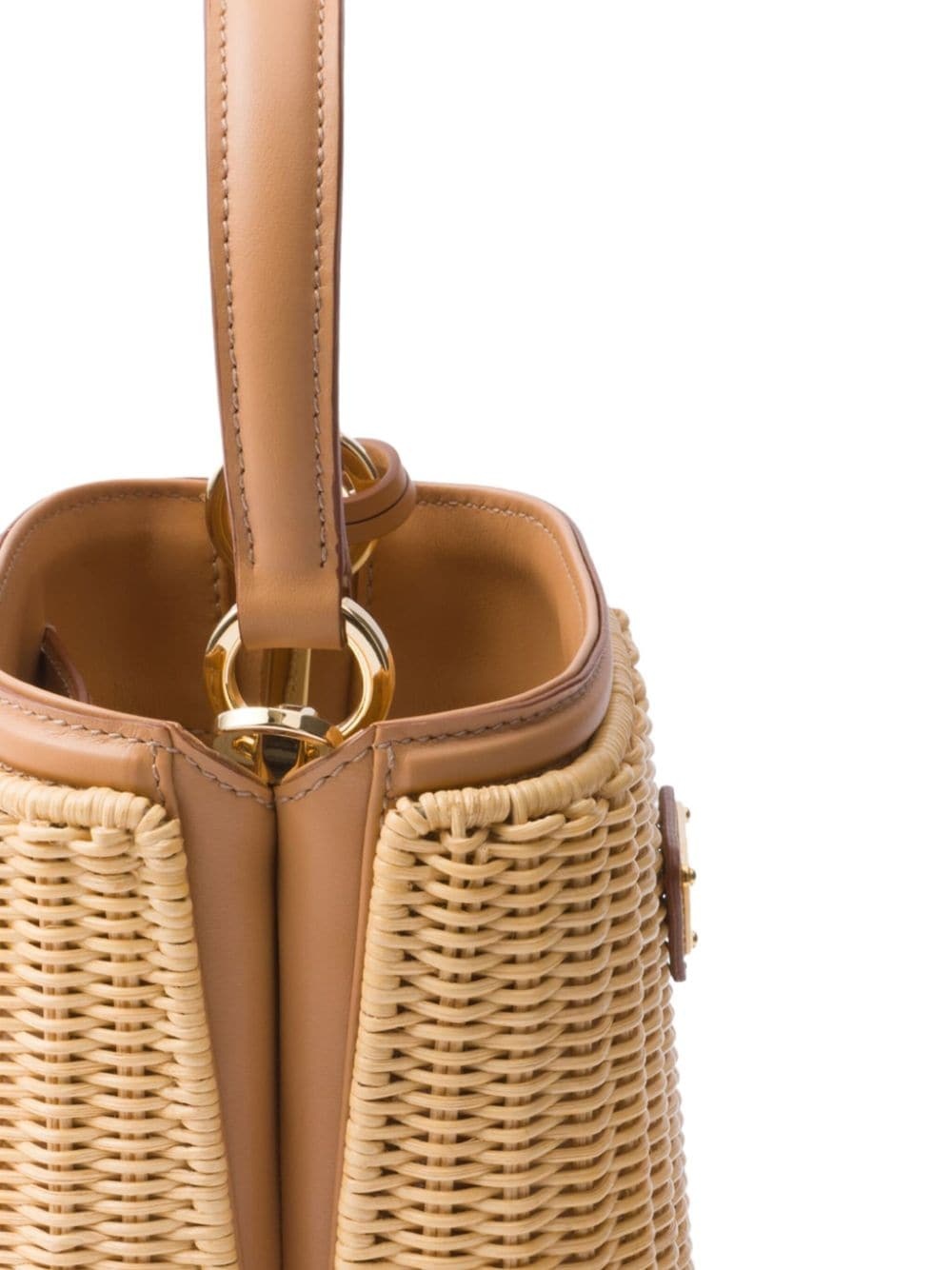 mini Panier Triangle-logo bucket bag - 6