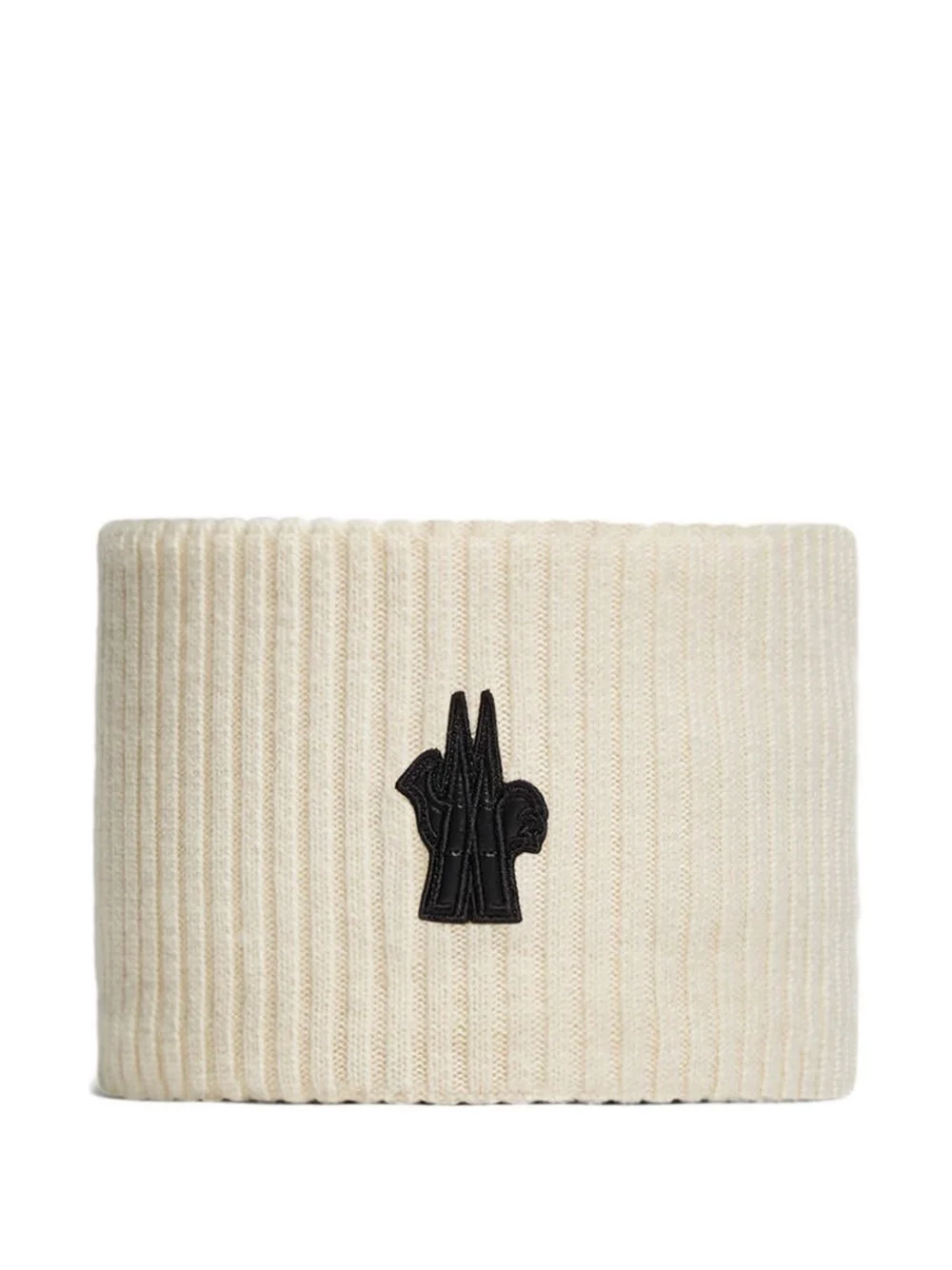 logo-patch ribbed headband - 1