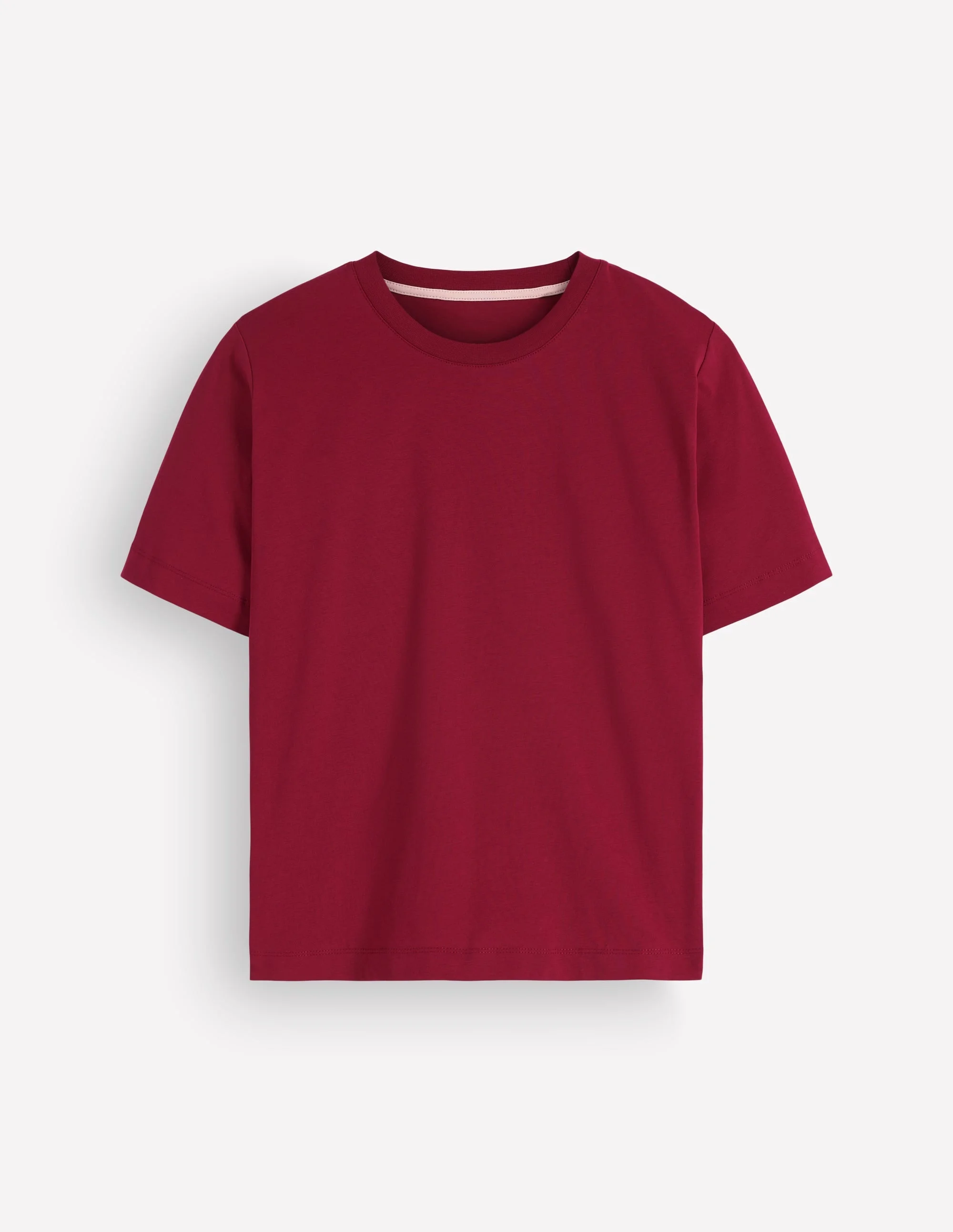 Relaxed Cotton T-shirt-Ruby Red - 1