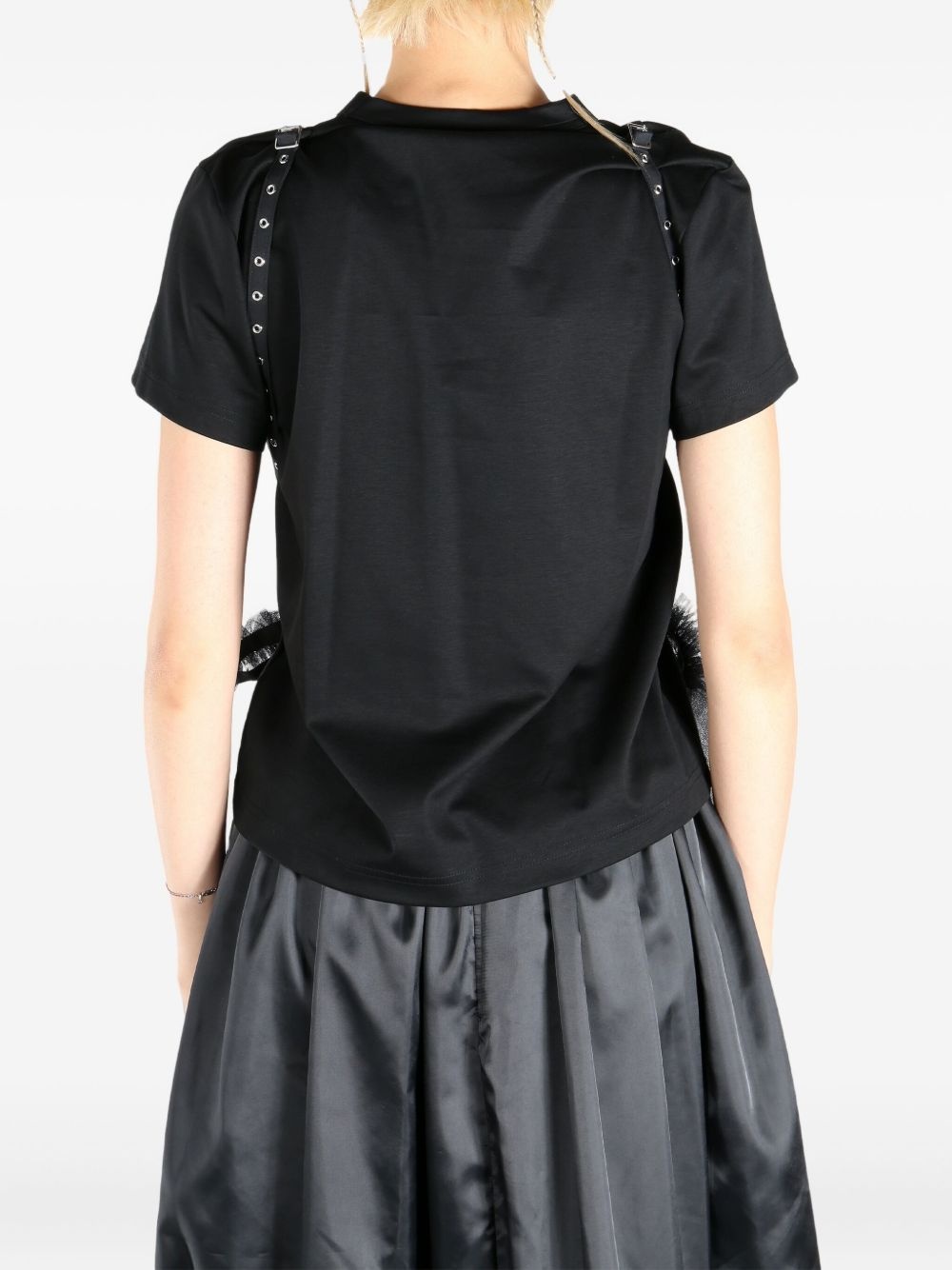 tulle-detailing T-shirt - 4