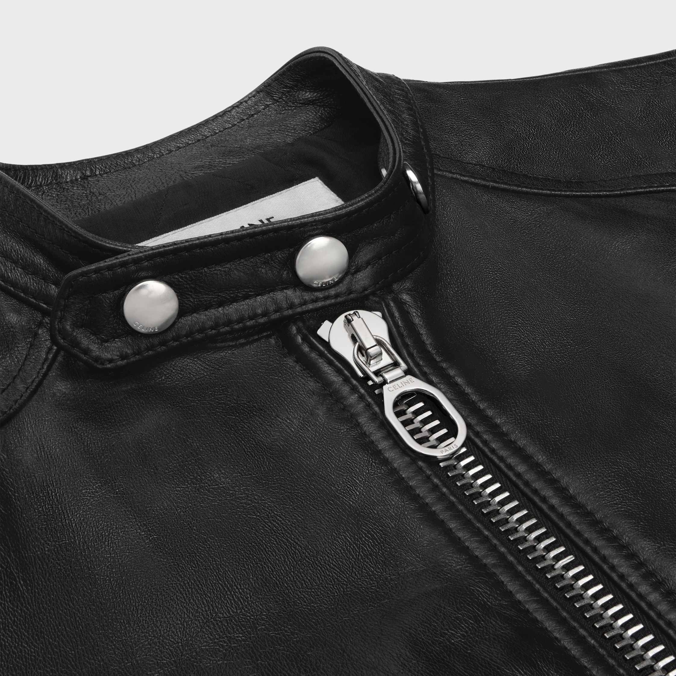 racer blouson jacket in soft lambskin - 3