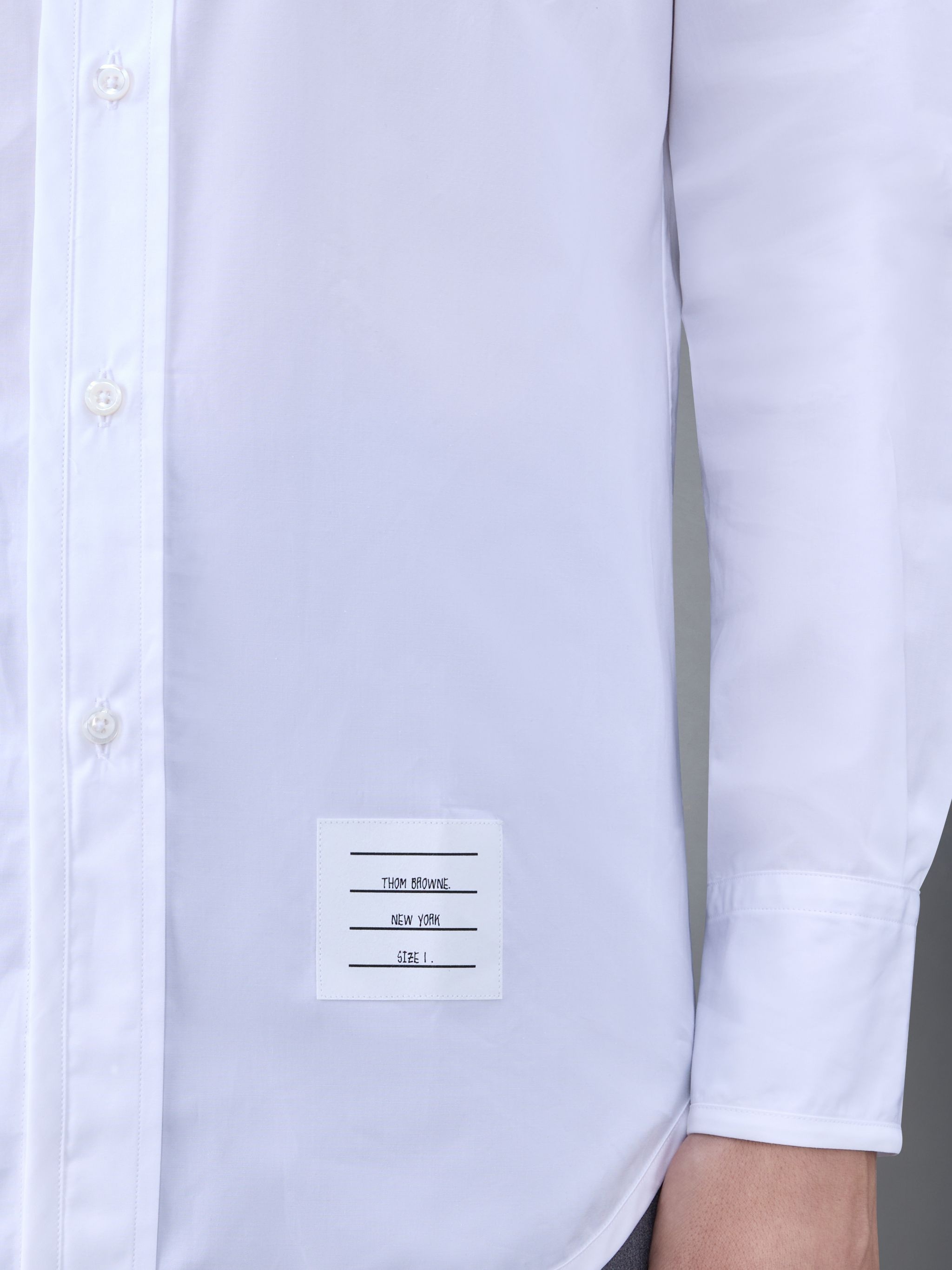 logo-patch cotton shirt - 6