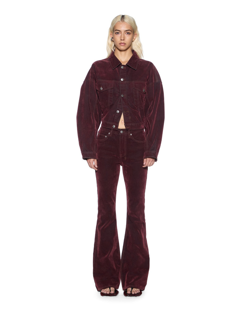 RELAXED TRUCKER JACKET MERLOT 4