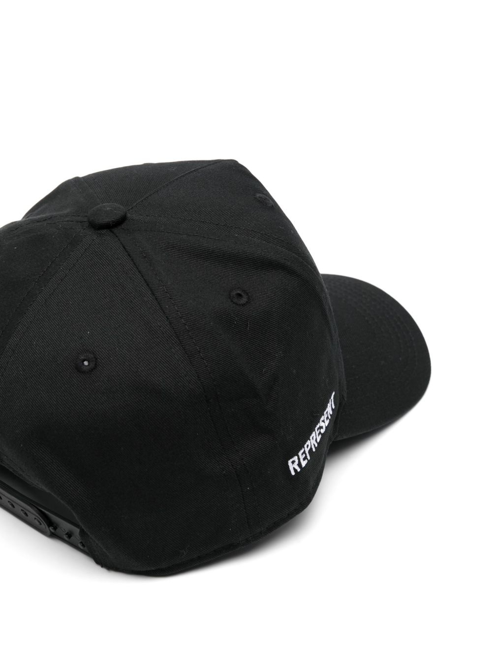 slogan-embroidered cap - 2