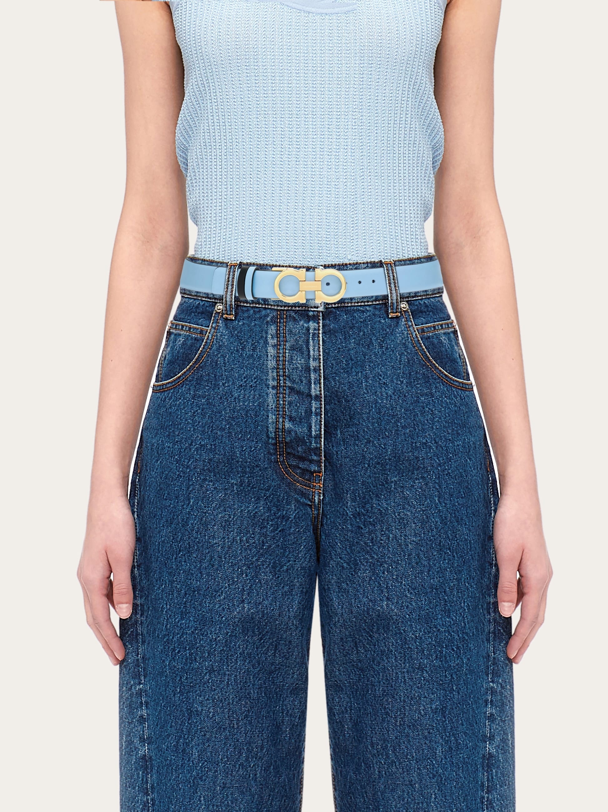Reversible and adjustable Gancini belt - 4