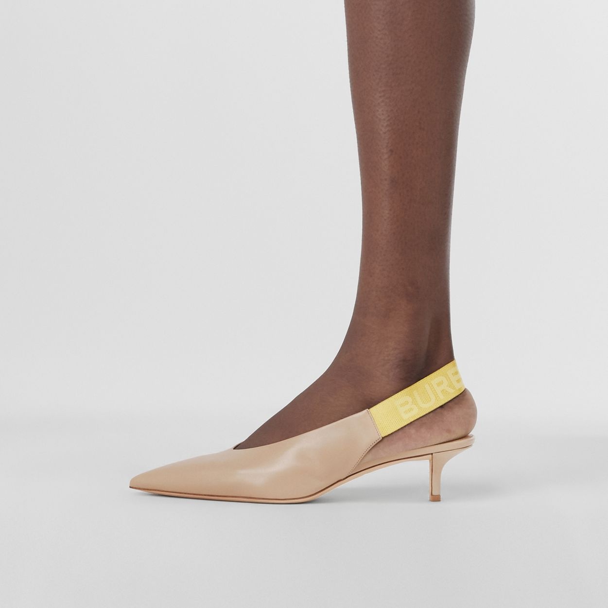 Leather Slingback Pumps - 3