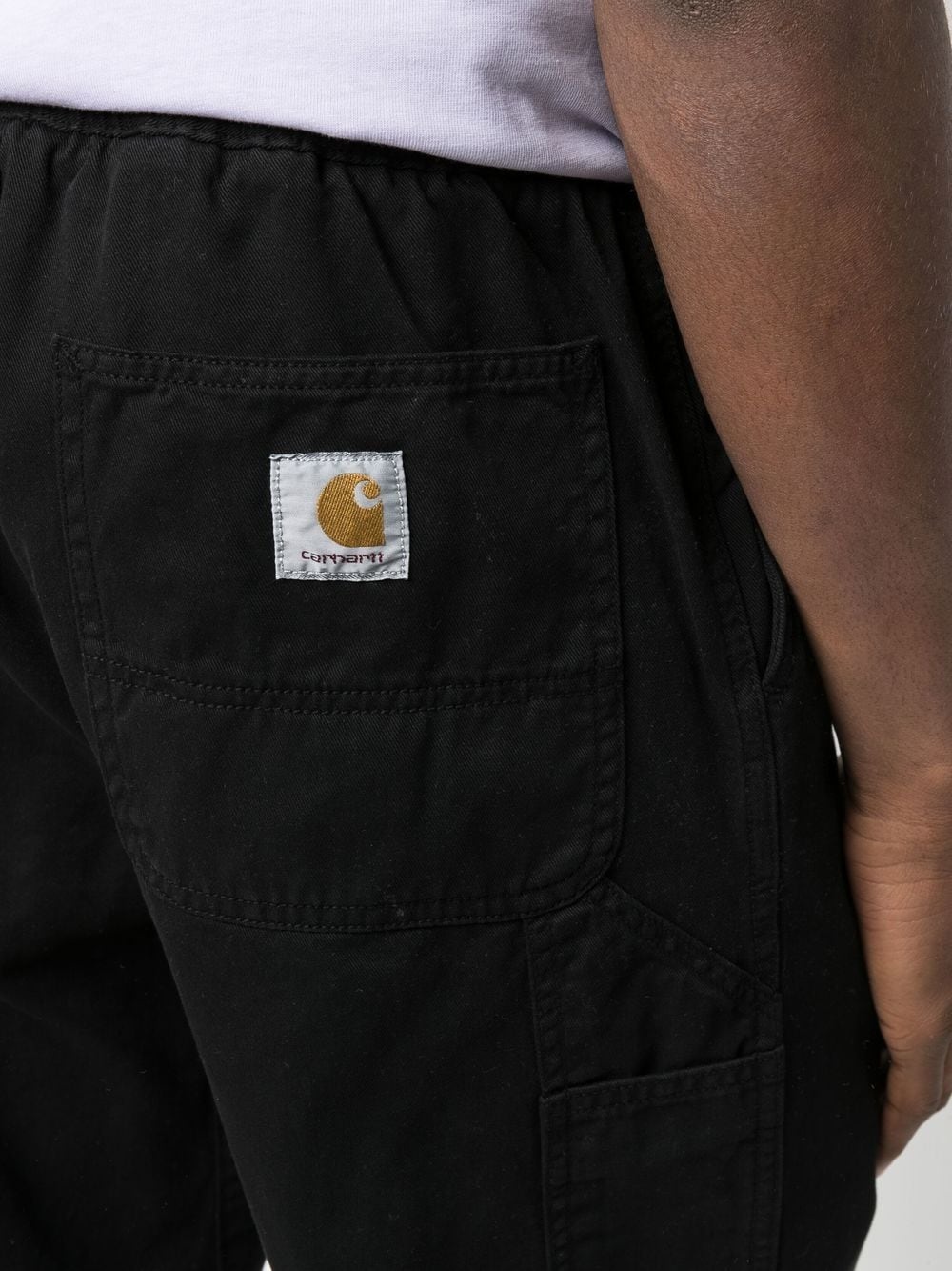 rear logo-patch trousers - 5