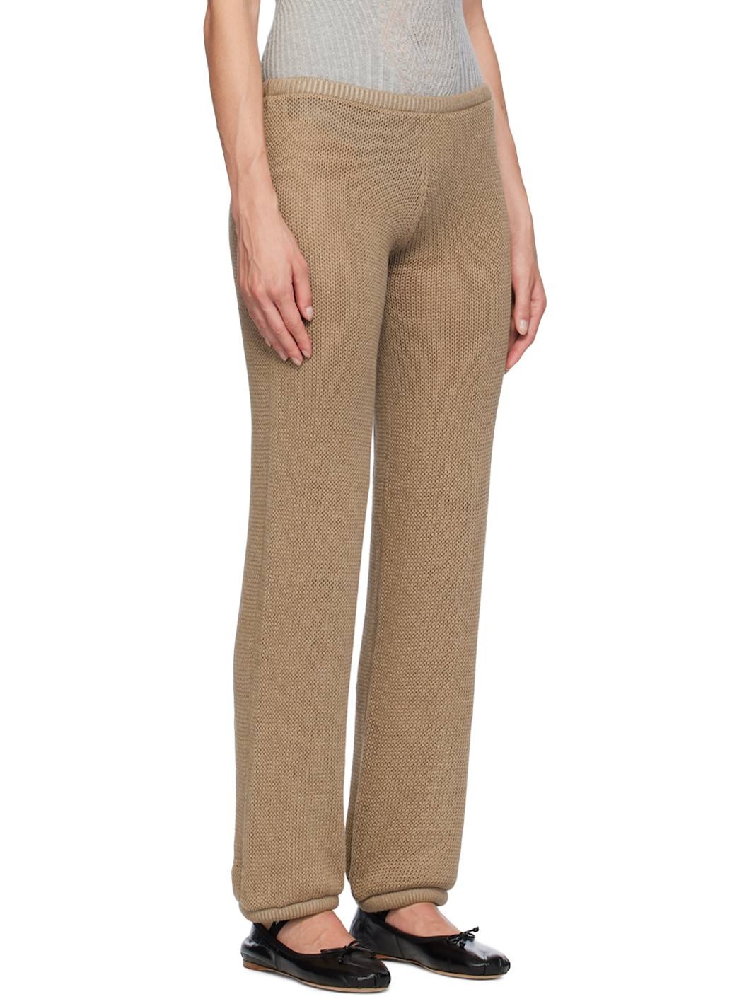ISA BOULDER Beige Isabella Straight Lounge Pants | REVERSIBLE