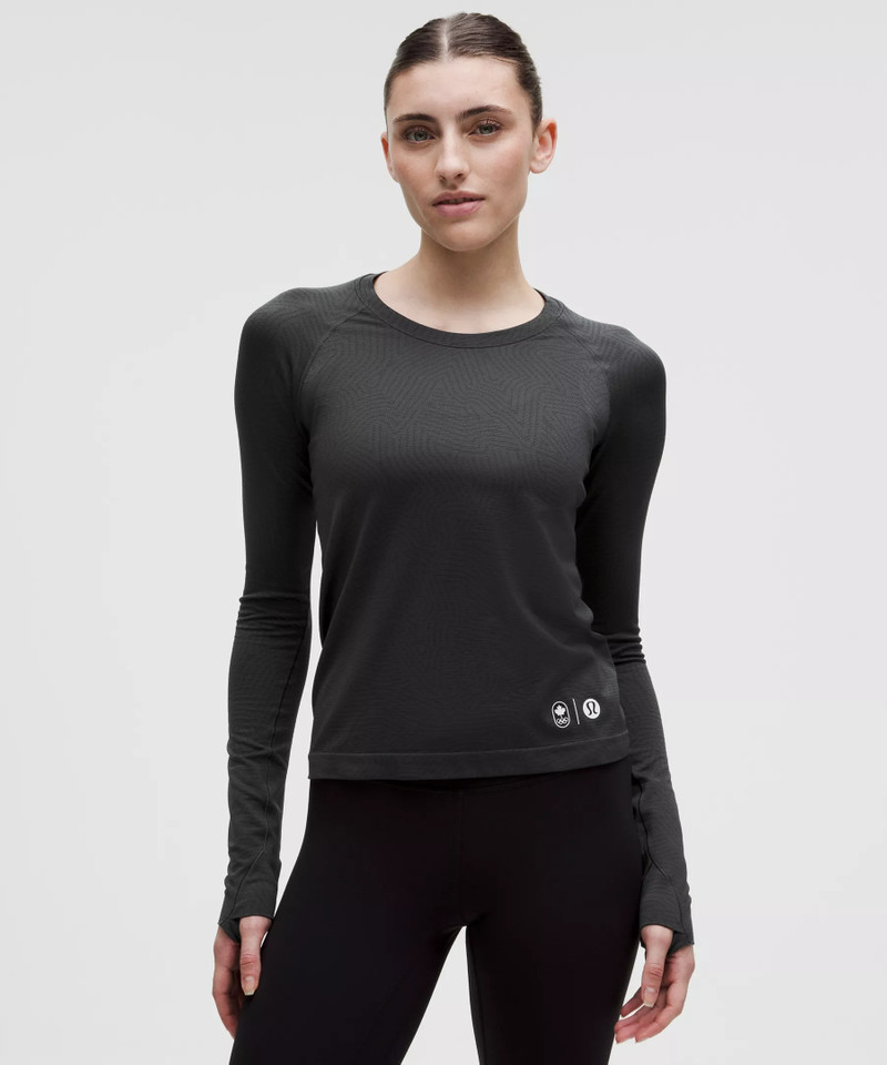 Team Canada Swiftly Tech Long-Sleeve Shirt 2.0 Waist Length *COC Logo 1
