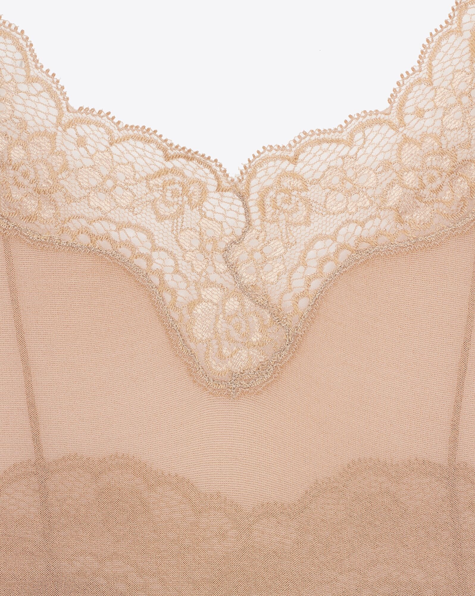 lace-trim scalloped top - 5