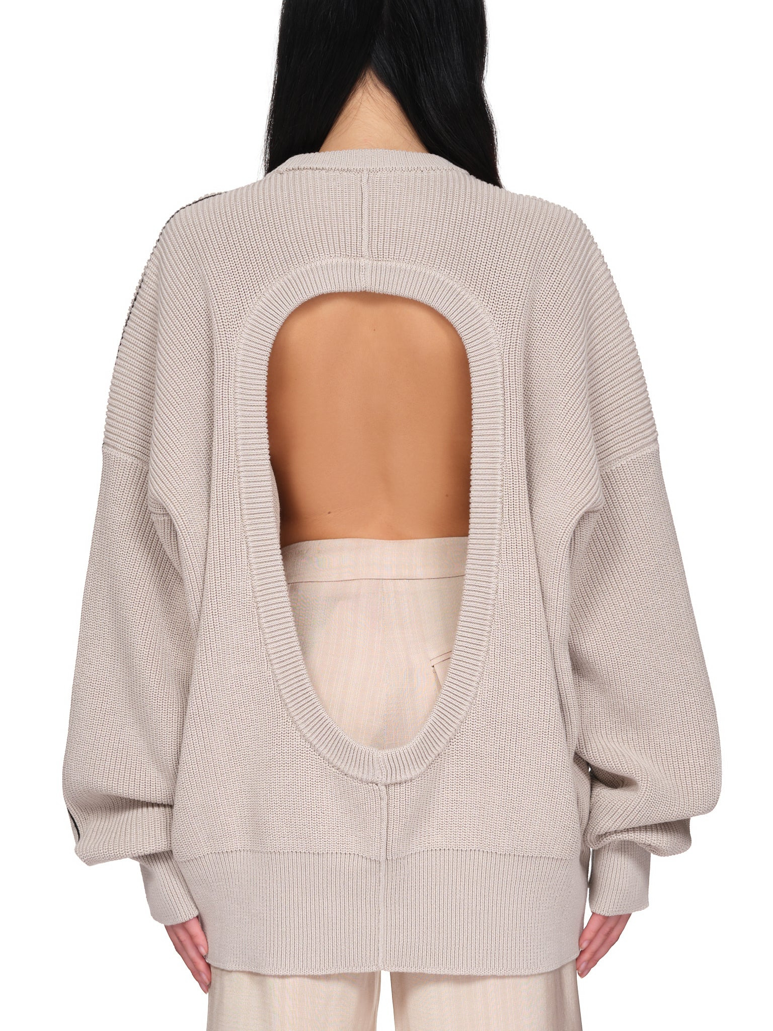 Cutout Crew Neck Sweater - 3
