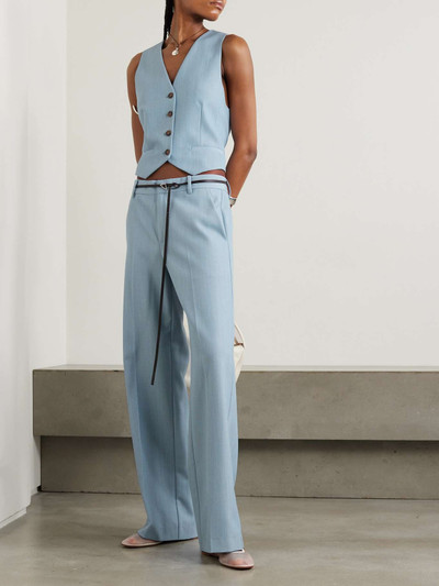 ST. AGNI Carter pleated recycled twill wide-leg pants outlook