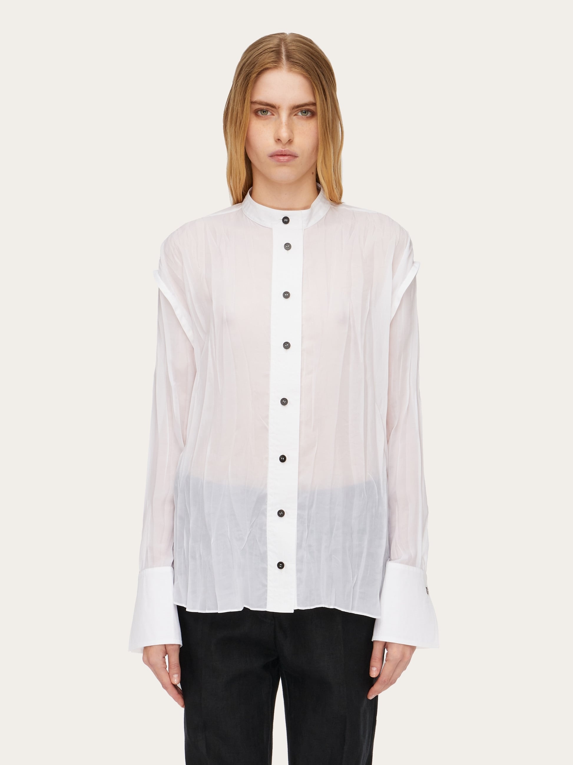 Irregular pleat shirt - 2