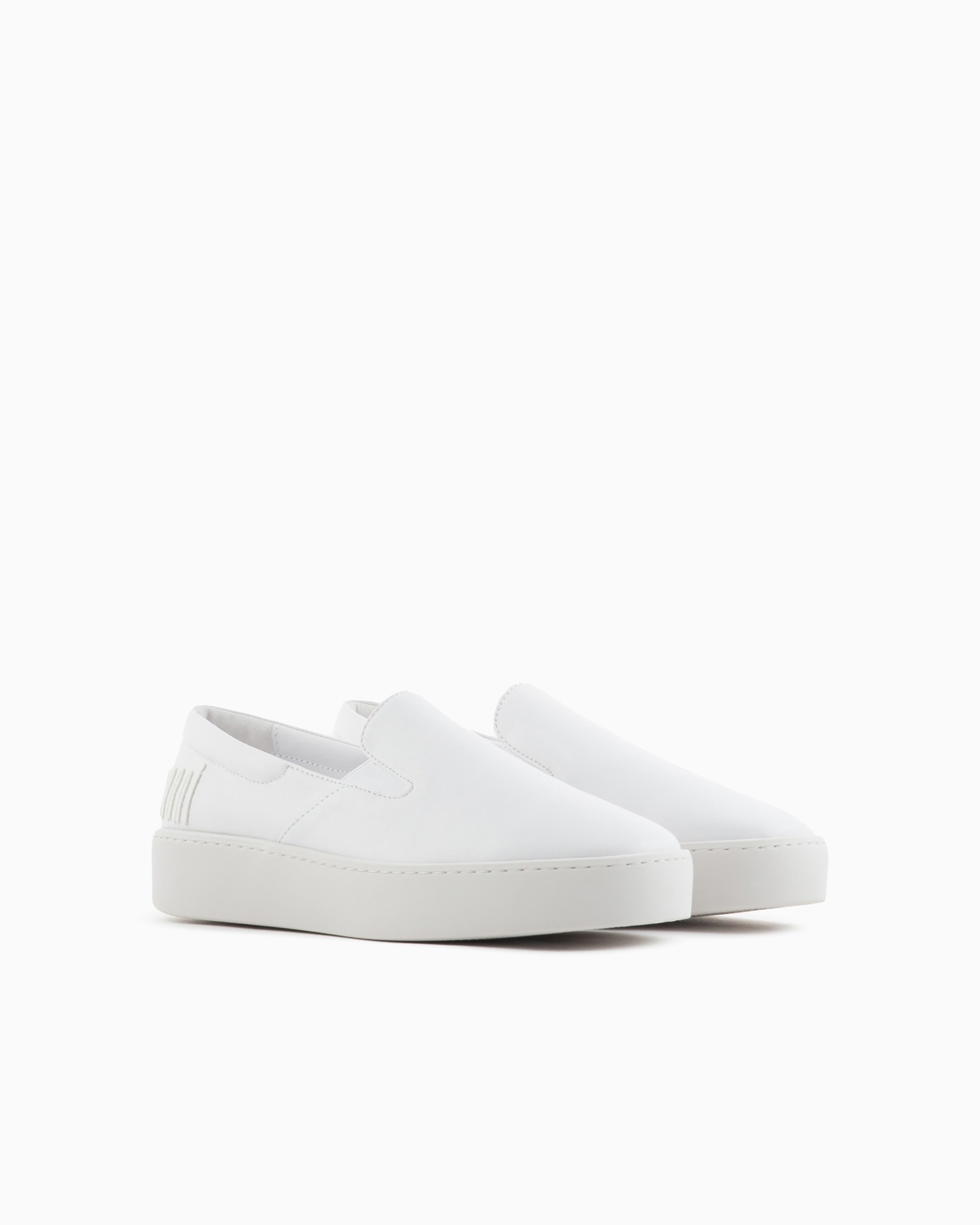 NAPPA-LEATHER SLIP-ONS WITH ICON GRAPHIC DESIGN LOGO - 2