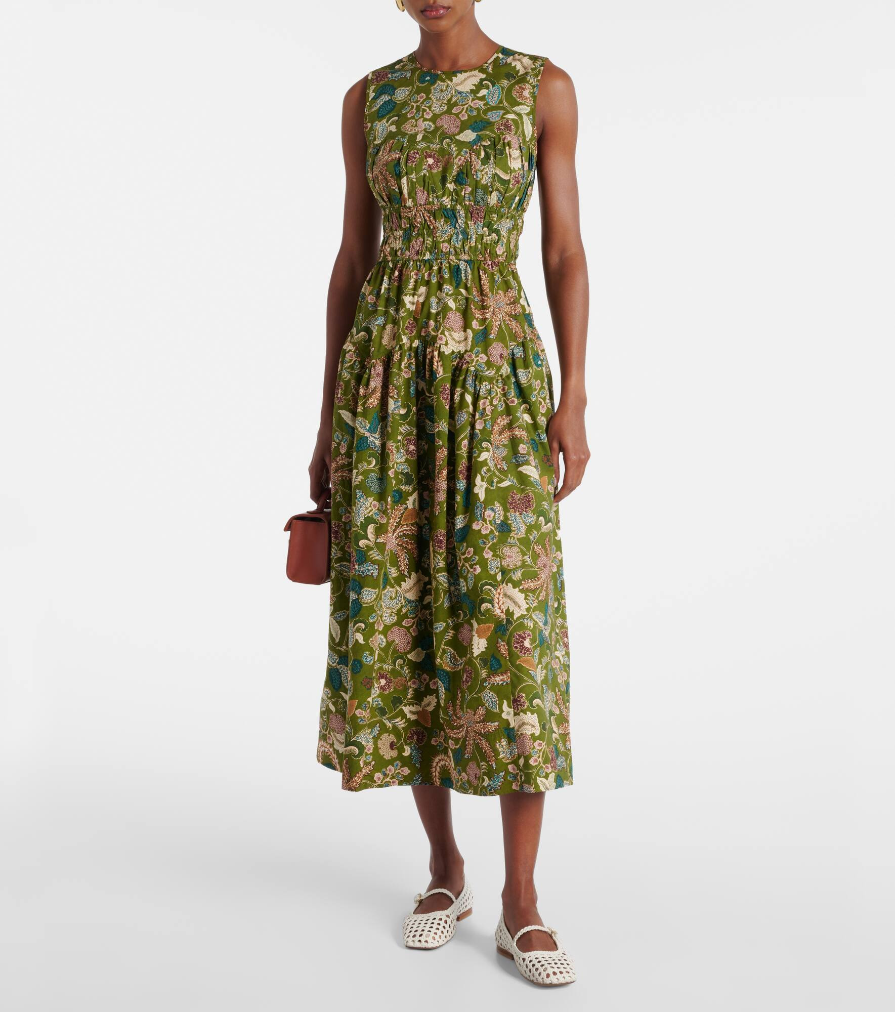 Elenora printed cotton midi dress - 2