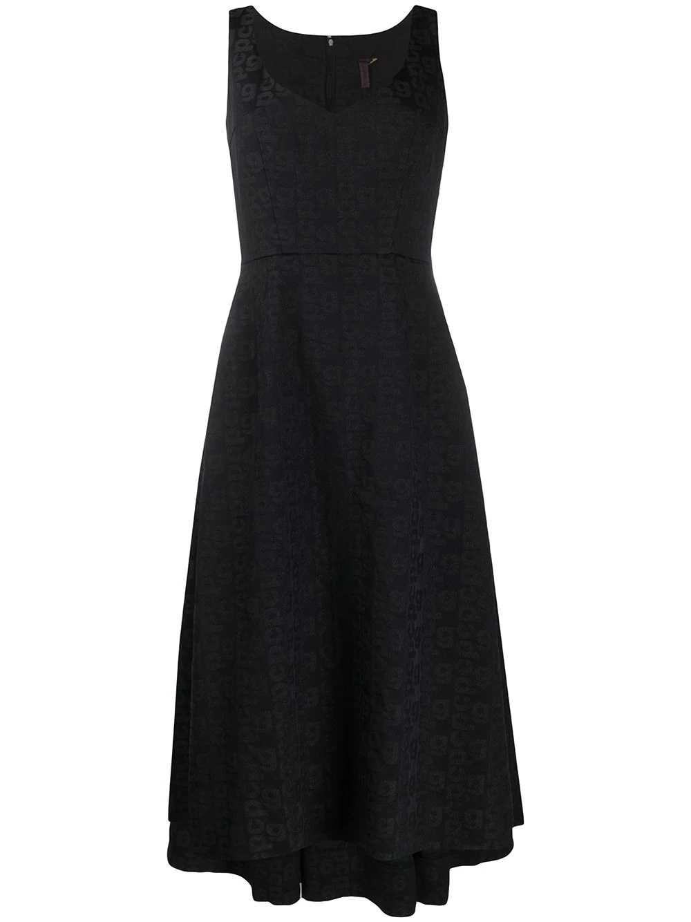 all over logo print midi dress - 2