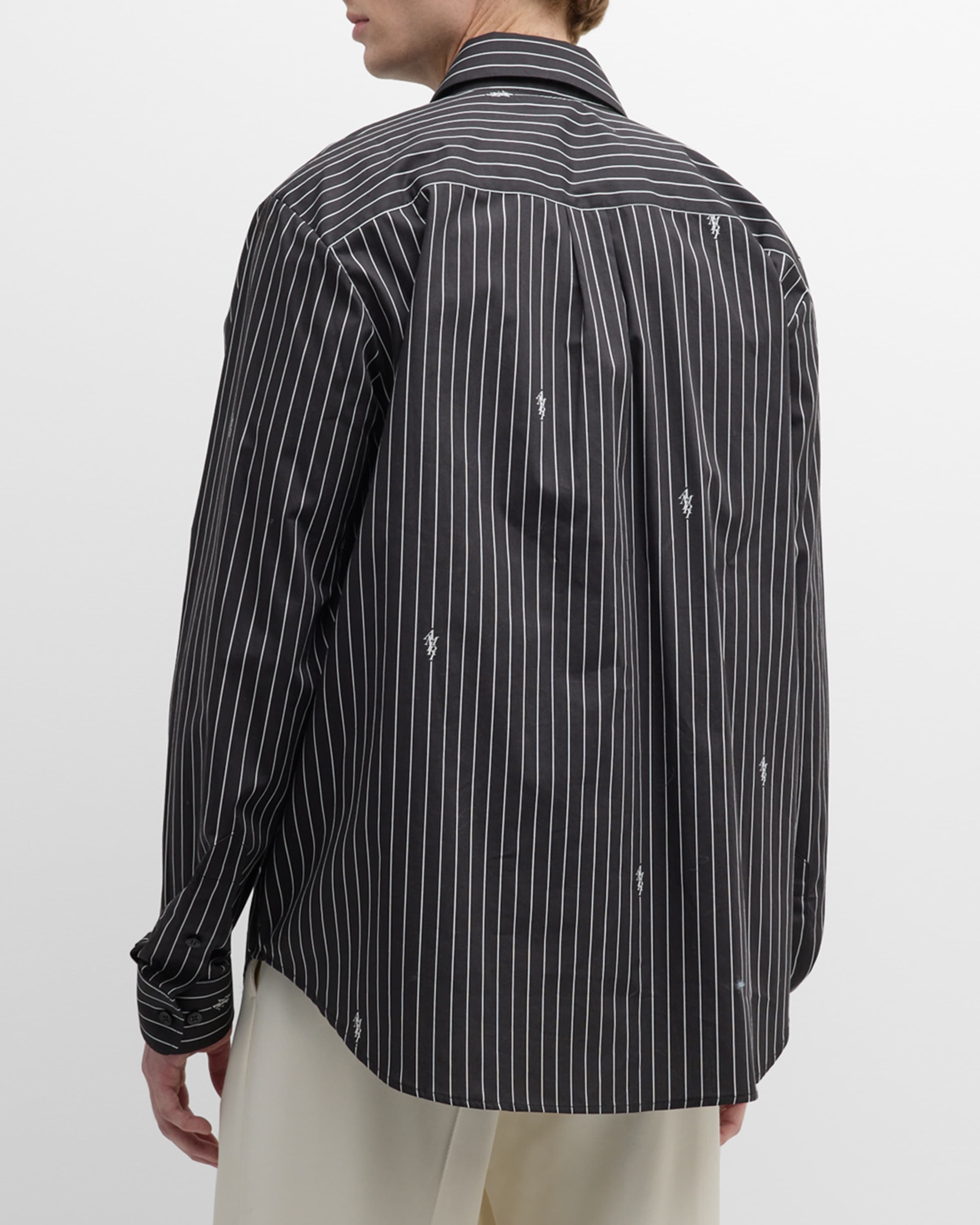Men's Pinstripe Button-Down Shirt - 3