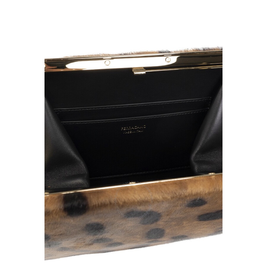 Ferragamo Small Leopard Print Framed Handbag - 3