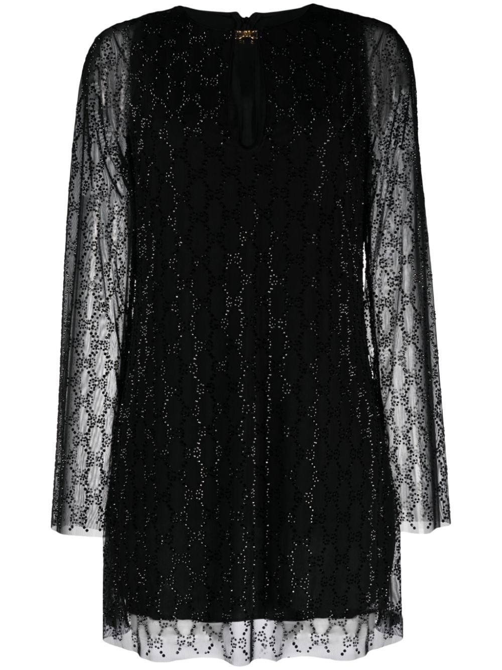 crystal GG tulle minidress - 1