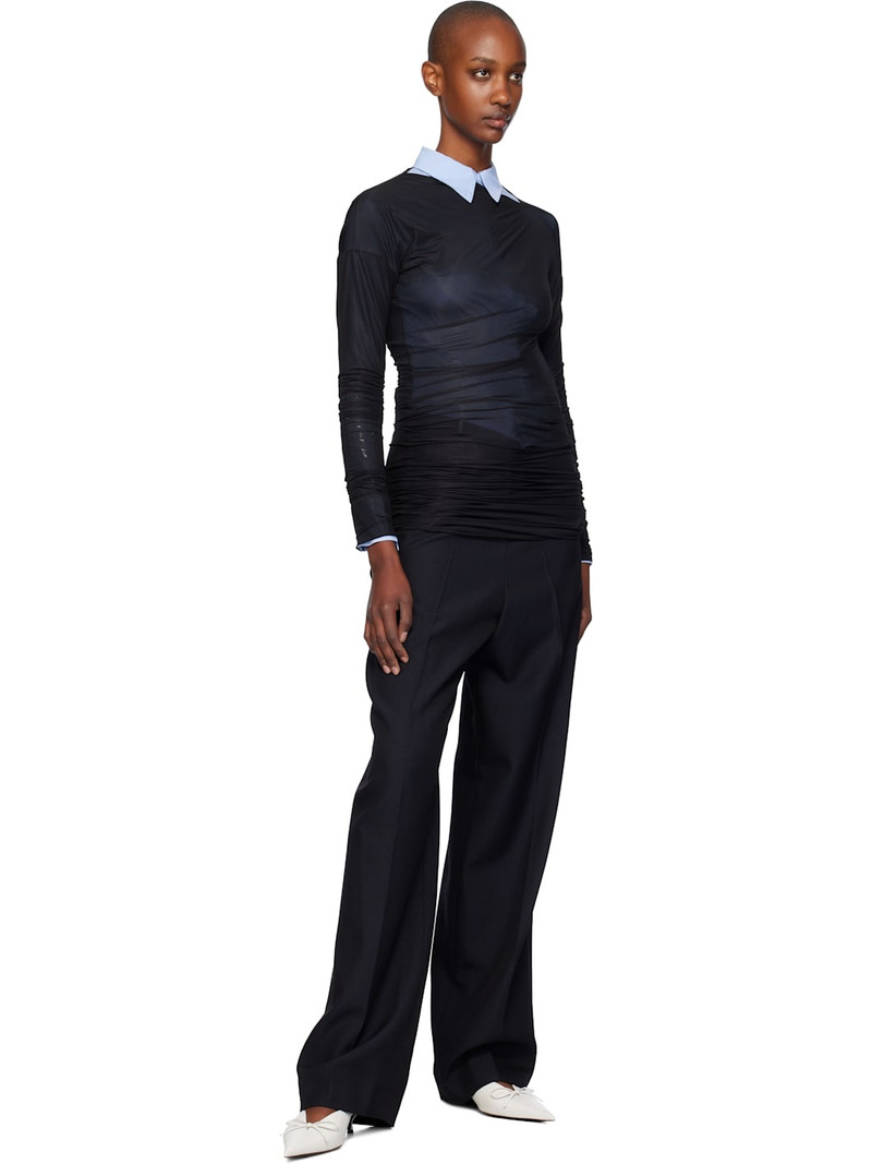 pushBUTTON Navy Minimal Wide Trousers outlook
