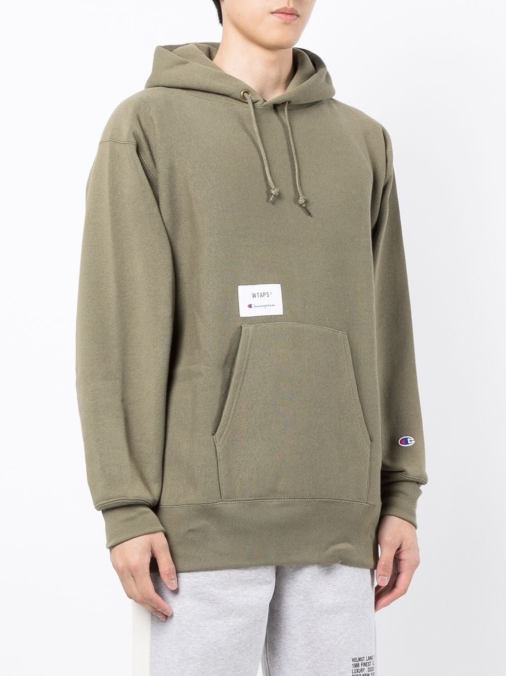 logo-patch pullover hoodie - 3