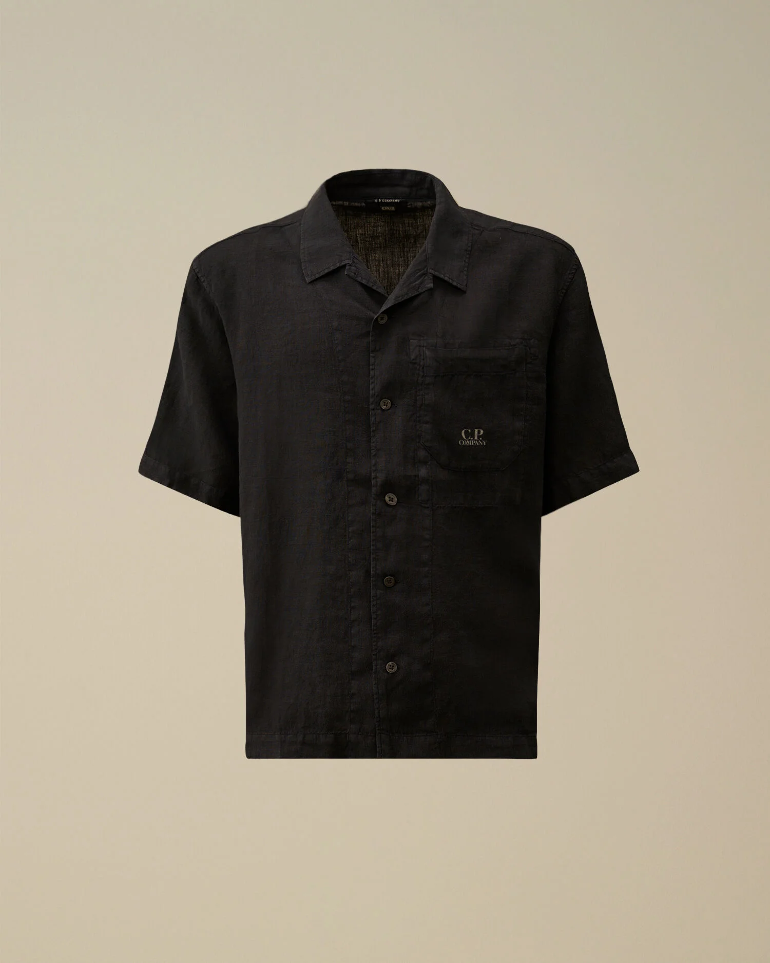 Linen Boxy Short Sleeve Button Shirt - 1