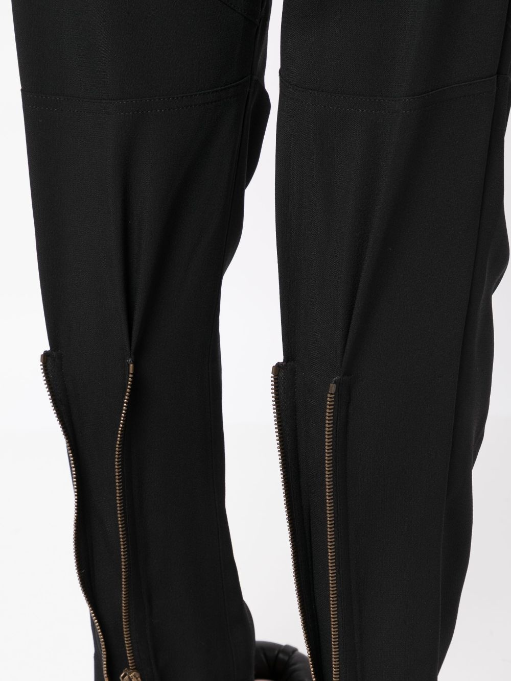 zip-detail tapered trousers - 5