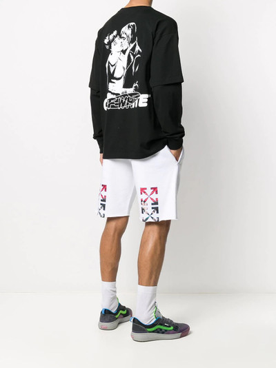 Off-White layered-sleeve printed T-shirt outlook