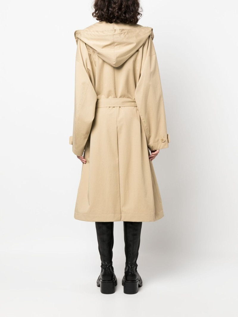hooded double-breasted trench coat 4