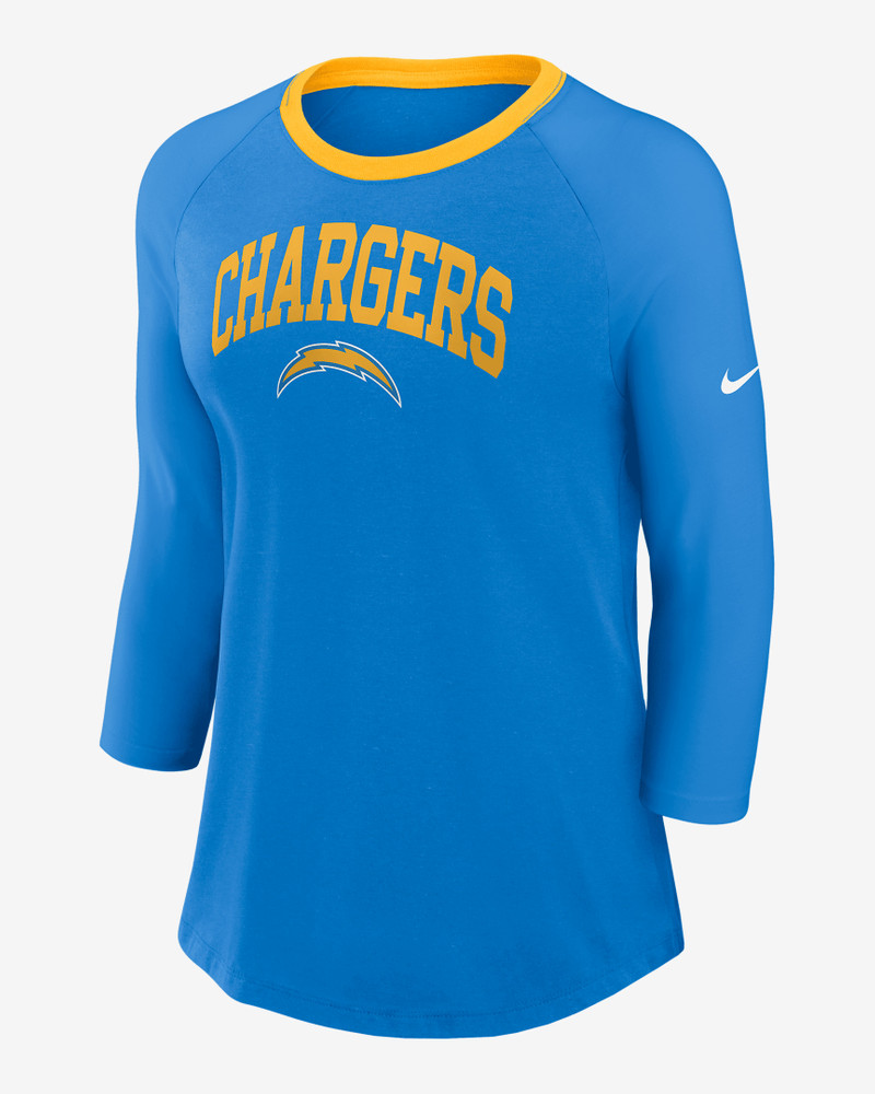 Los Angeles Chargers Women's Nike NFL 3/4-Sleeve T-Shirt 1