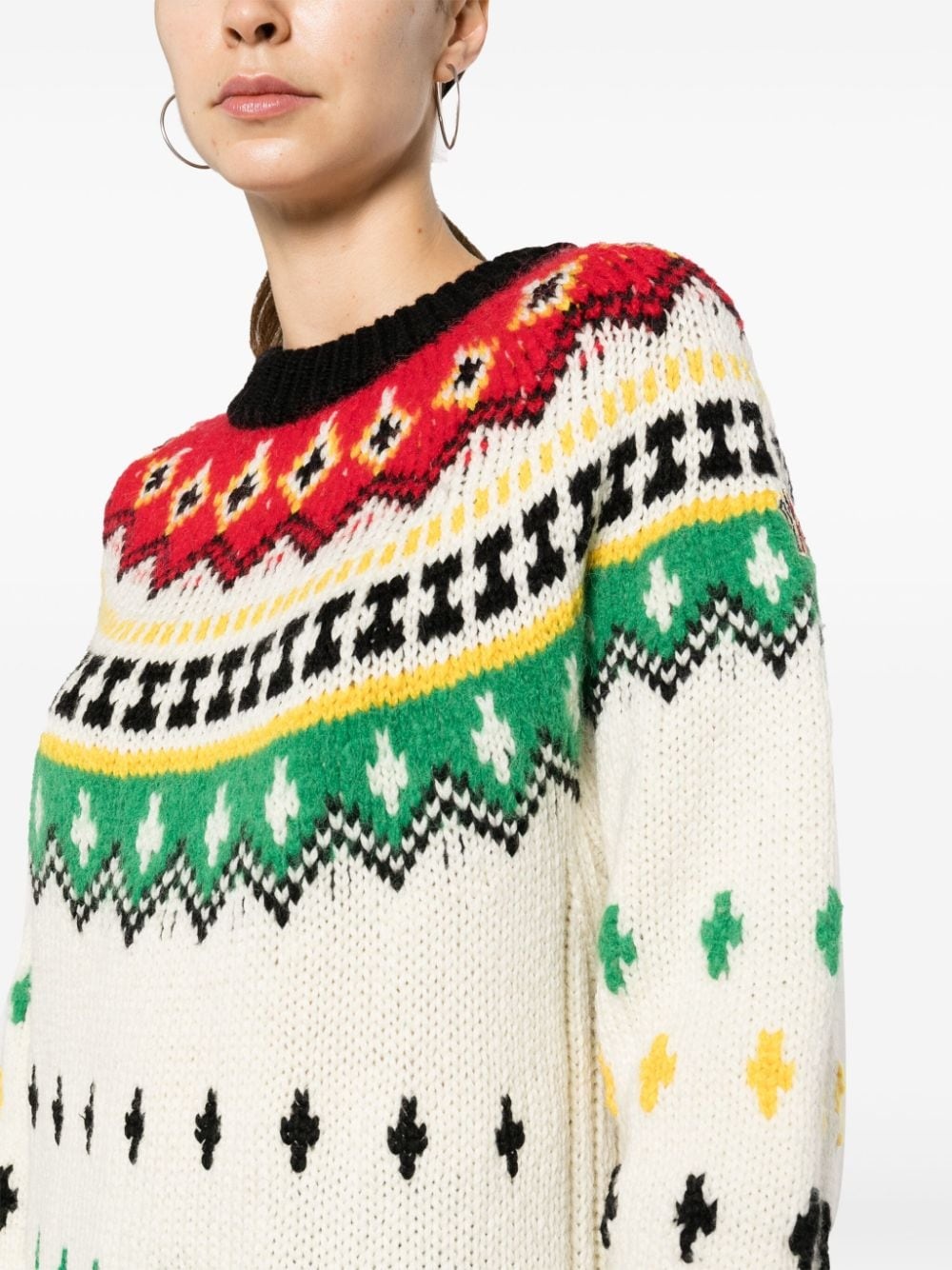 fair isle-knit crew-neck jumper - 5