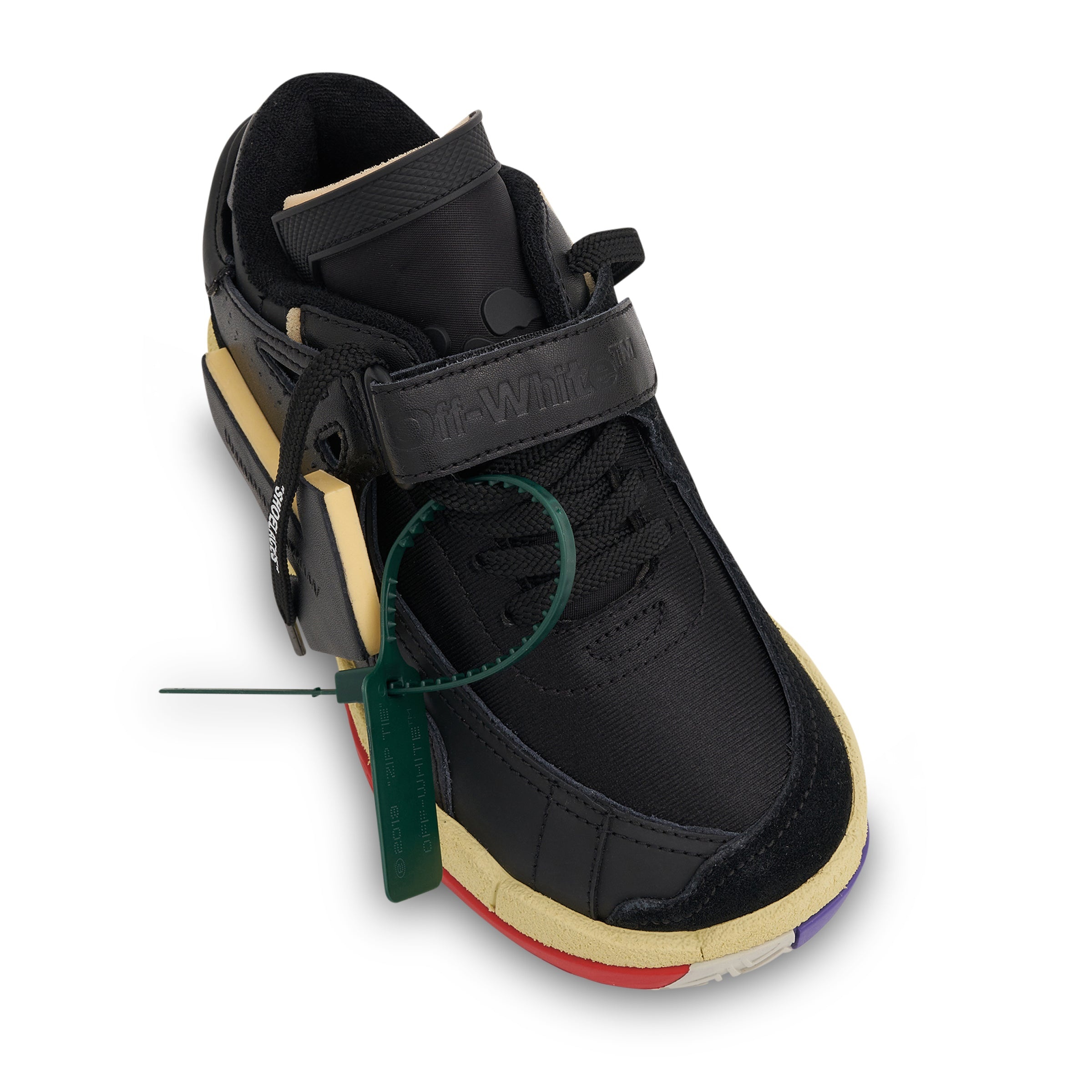 Low Top Puzzle Couture Sneakers in Black - 4
