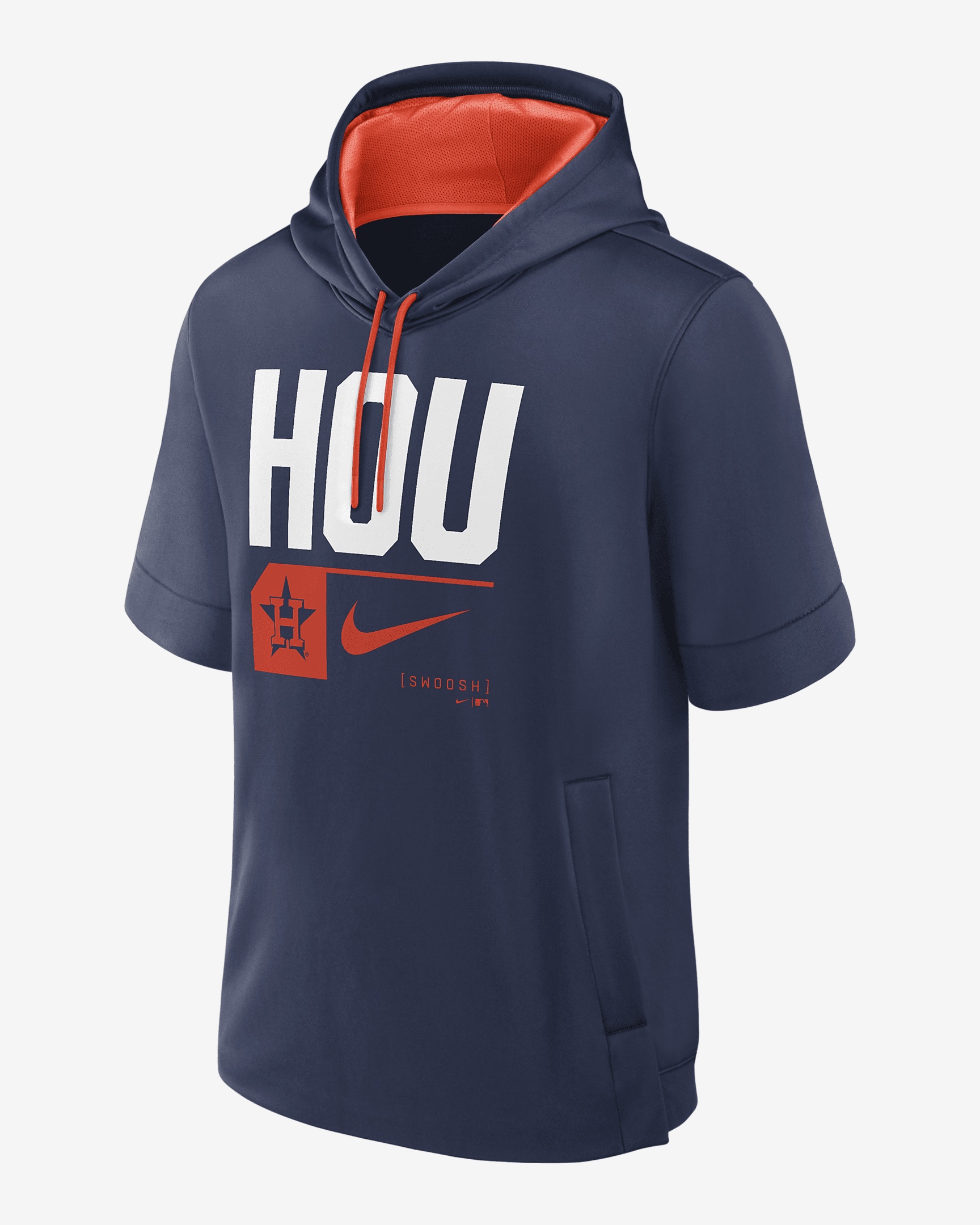 Nike Houston Astros Tri Code Lockup Nike Men s MLB Short Sleeve Pullover Hoodie REVERSIBLE