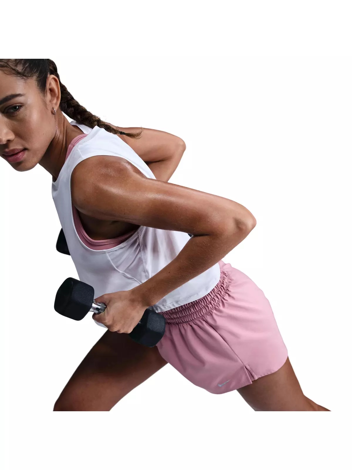 Women's One Dri-FIT High-Waisted 3" 2-in-1 Shorts - Pink - 5
