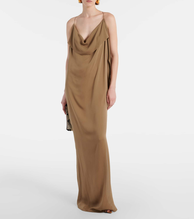 KHAITE Dandora draped silk gown outlook