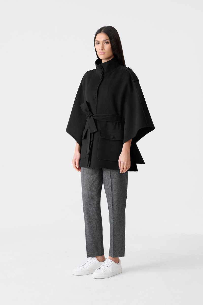 HENRIETTA Double-Face Wool Cape Jacket 3