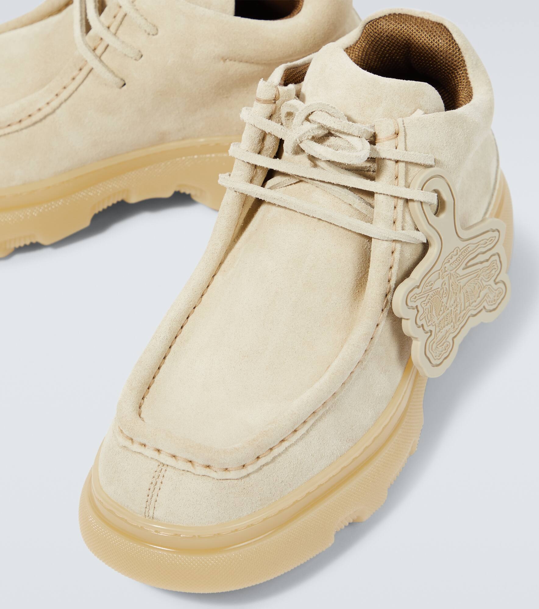 Creeper suede lace-up shoes - 3