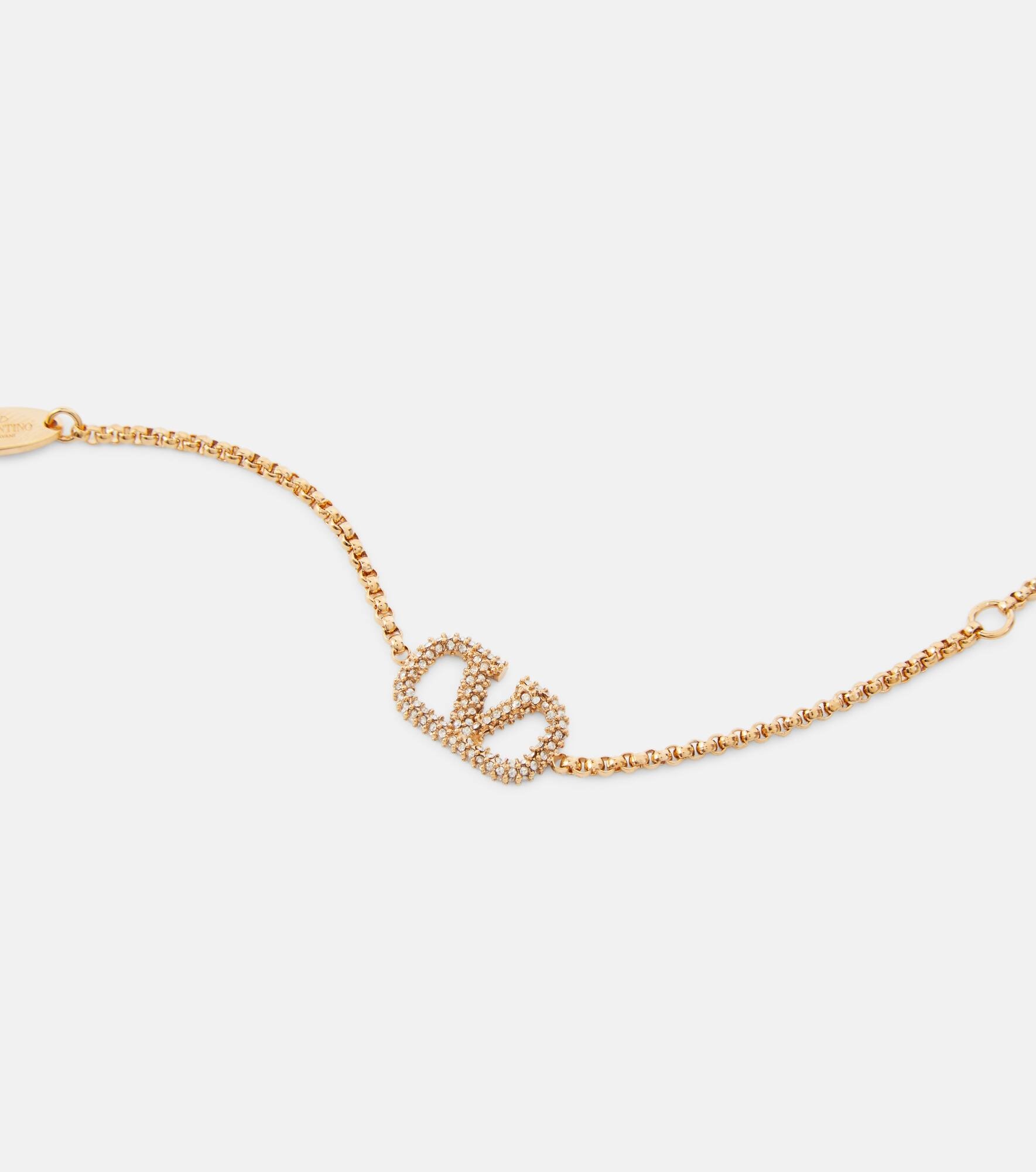 VLogo embellished bracelet - 4