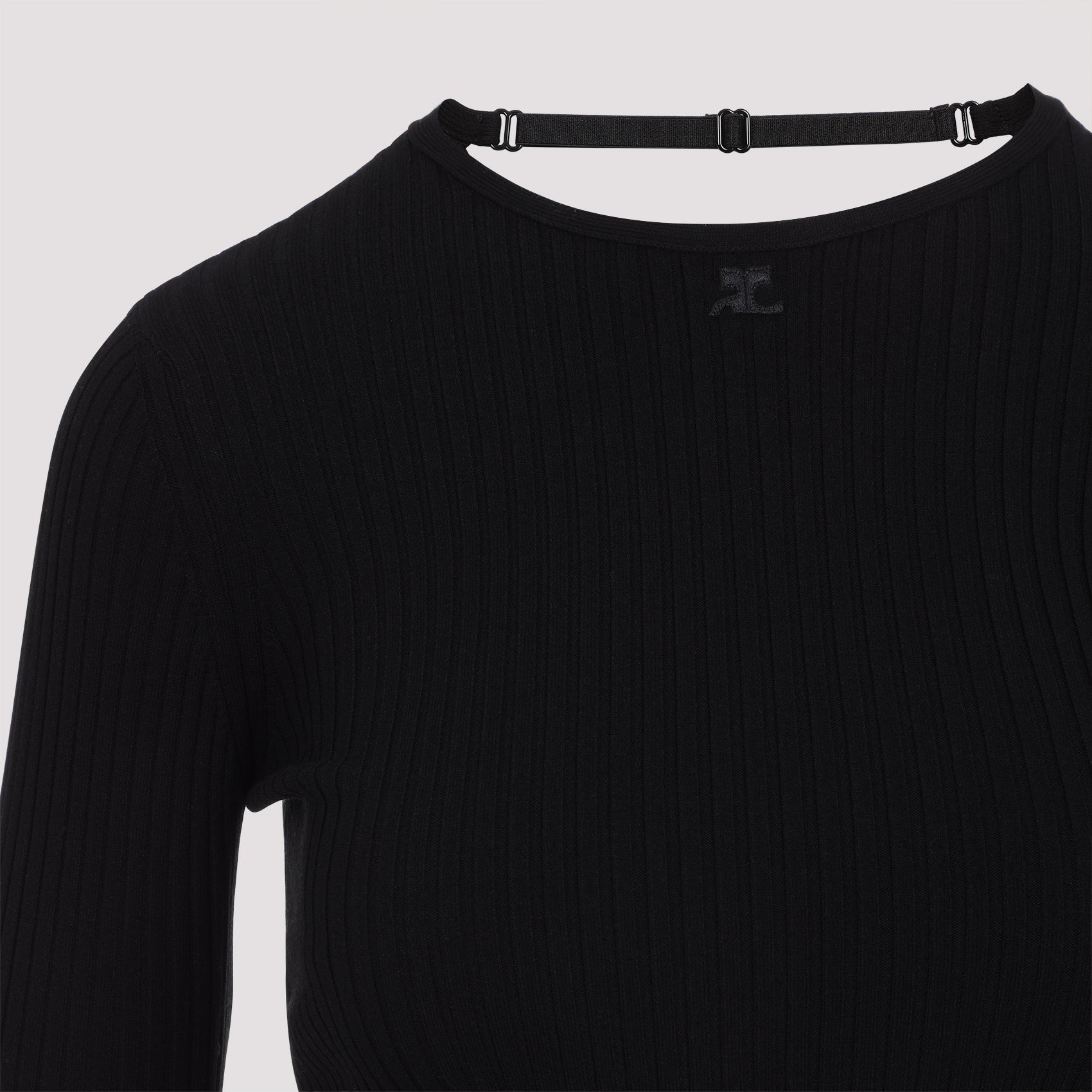 Courreges Women Courreges Lingerie Strap Rib Knit Pullover - 3