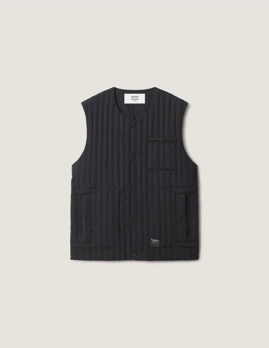 SLEEVELESS QUILTED JACKET - 1