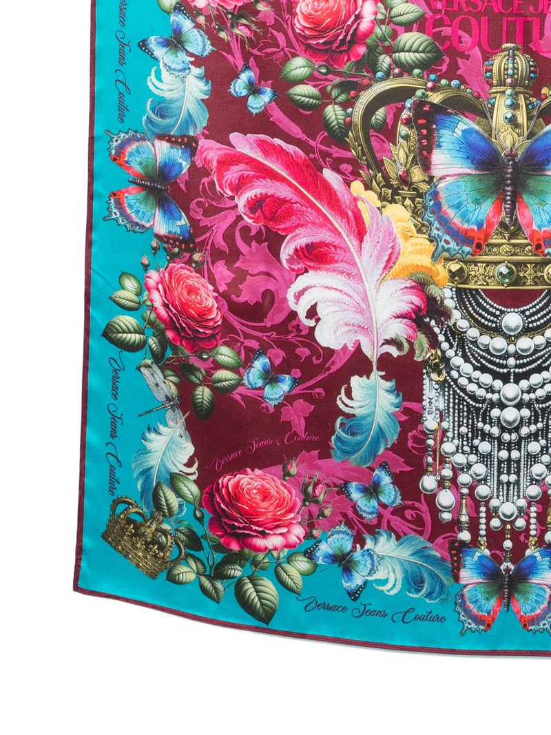 VERSACE JEANS COUTURE butterfly crown scarf outlook
