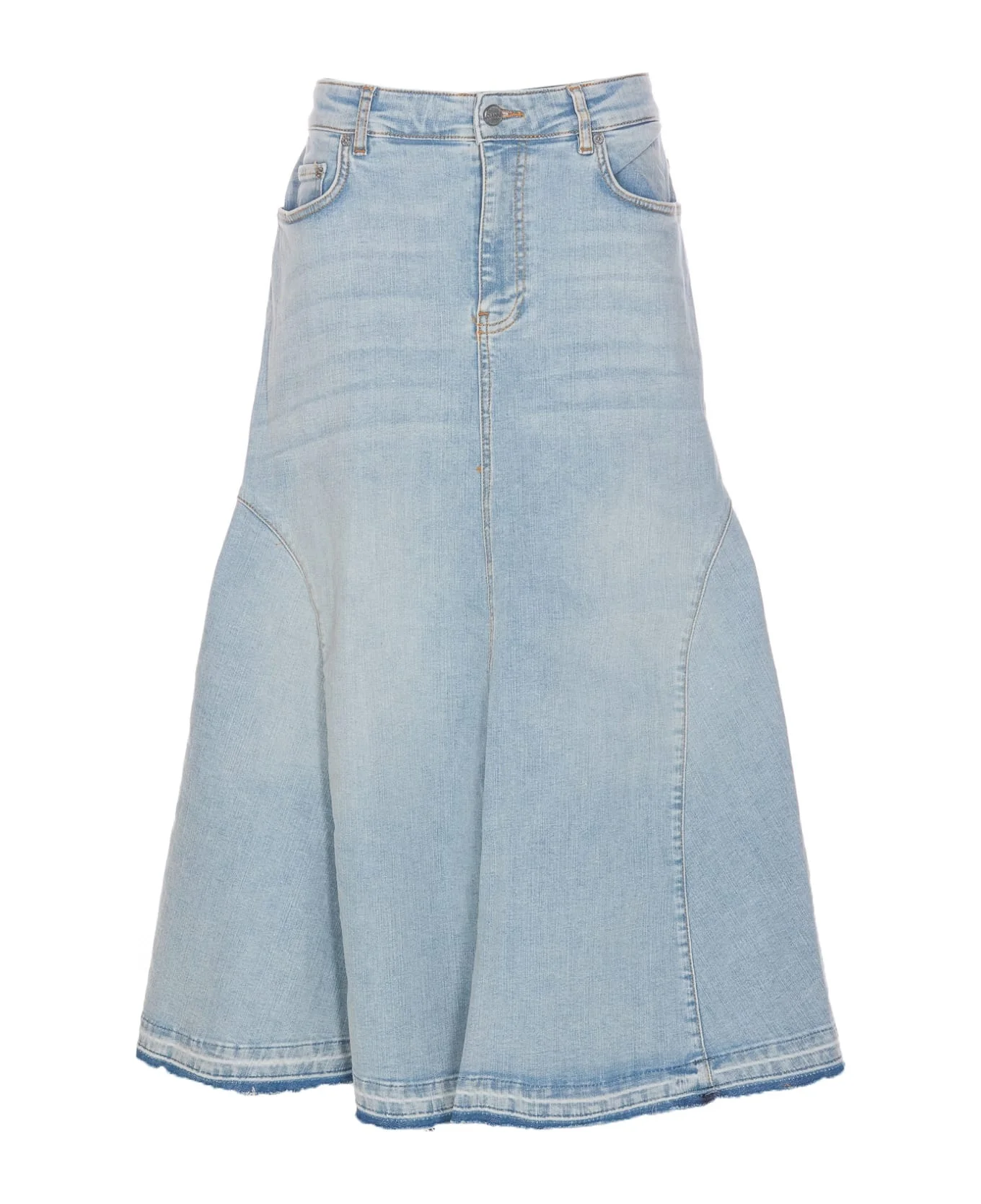 Denim Midi Skirt - 1