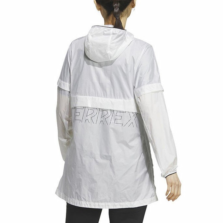 (WMNS) adidas Terrex Windbreaker Jacket 'White' HY4699 - 3