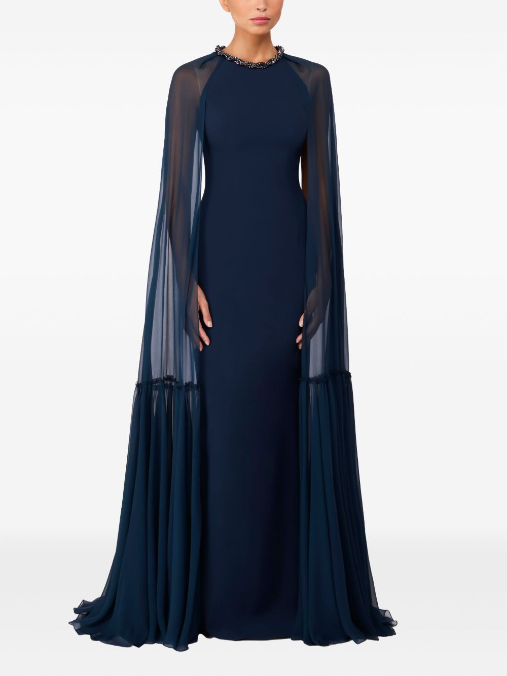 cape-design maxi dress - 2