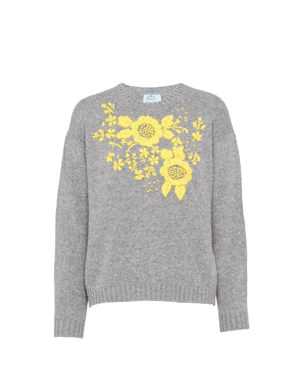 Embroidered wool and cashmere crew-neck sweater - 1