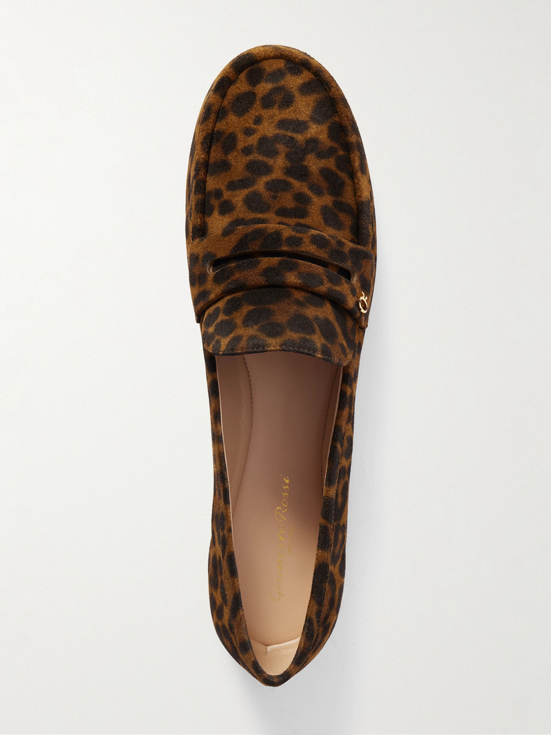 Giorgia Leopard-print Suede Loafers 5