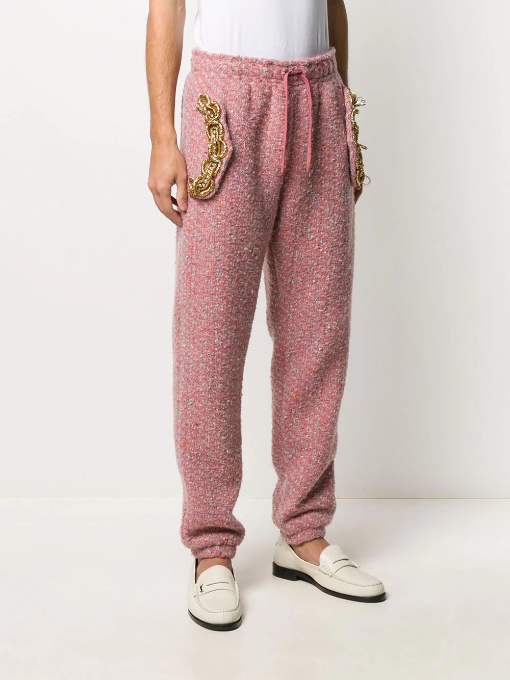 embroidered-trim track pants - 3